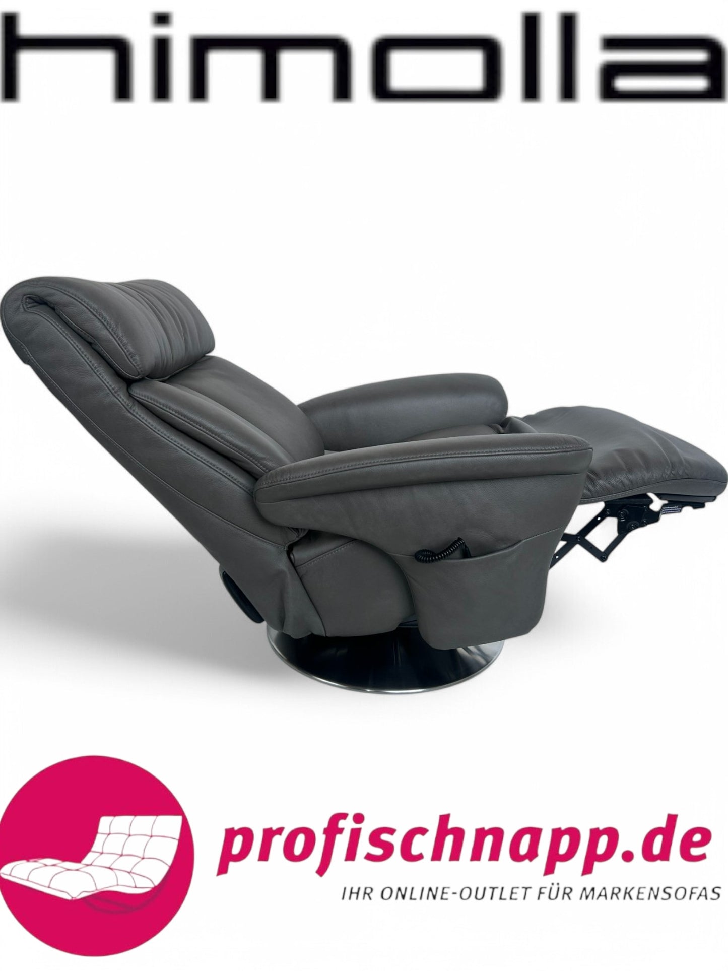 Himolla 8937 Easyswing Relaxsessel – 3-motorig mit Aufstehhilfe, verstellbares elektrisches Kopfteil, Longlife Leder 24 Magma