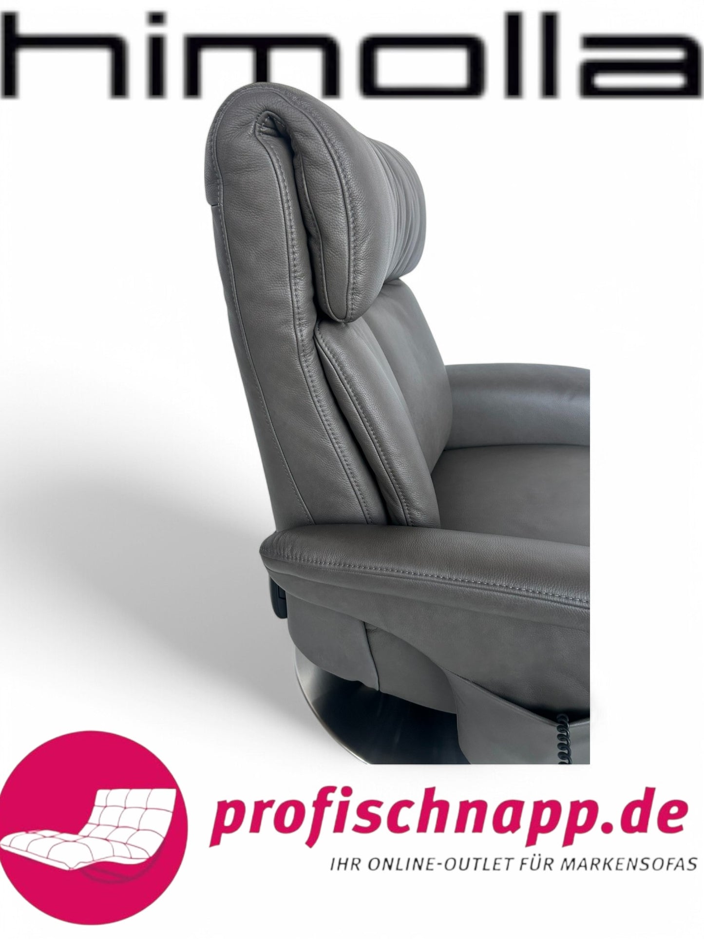 Himolla 8937 Easyswing Relaxsessel – 3-motorig mit Aufstehhilfe, verstellbares elektrisches Kopfteil, Longlife Leder 24 Magma