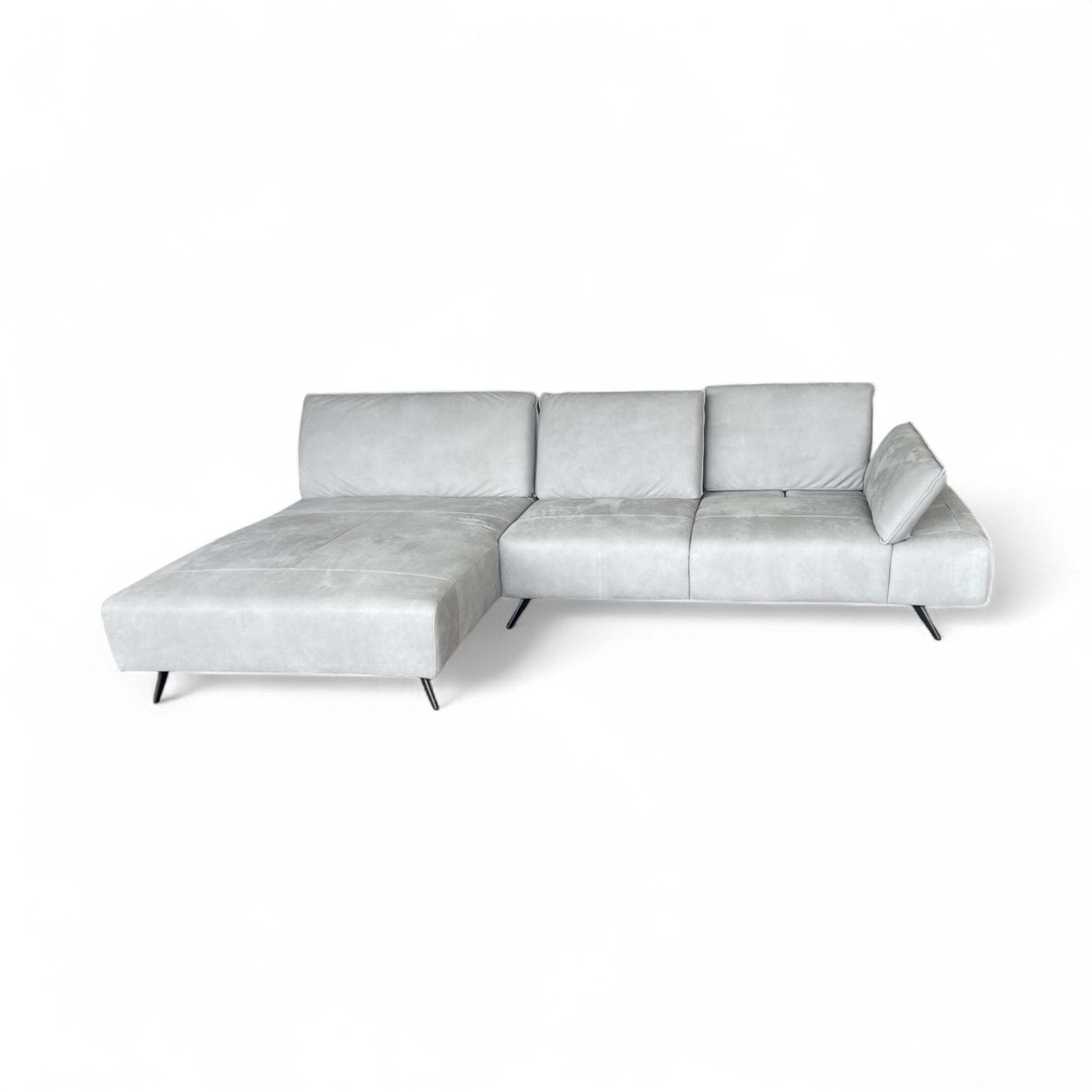 Ecksofa W.Schillig 16554 "fox" – Anilinleder Grau