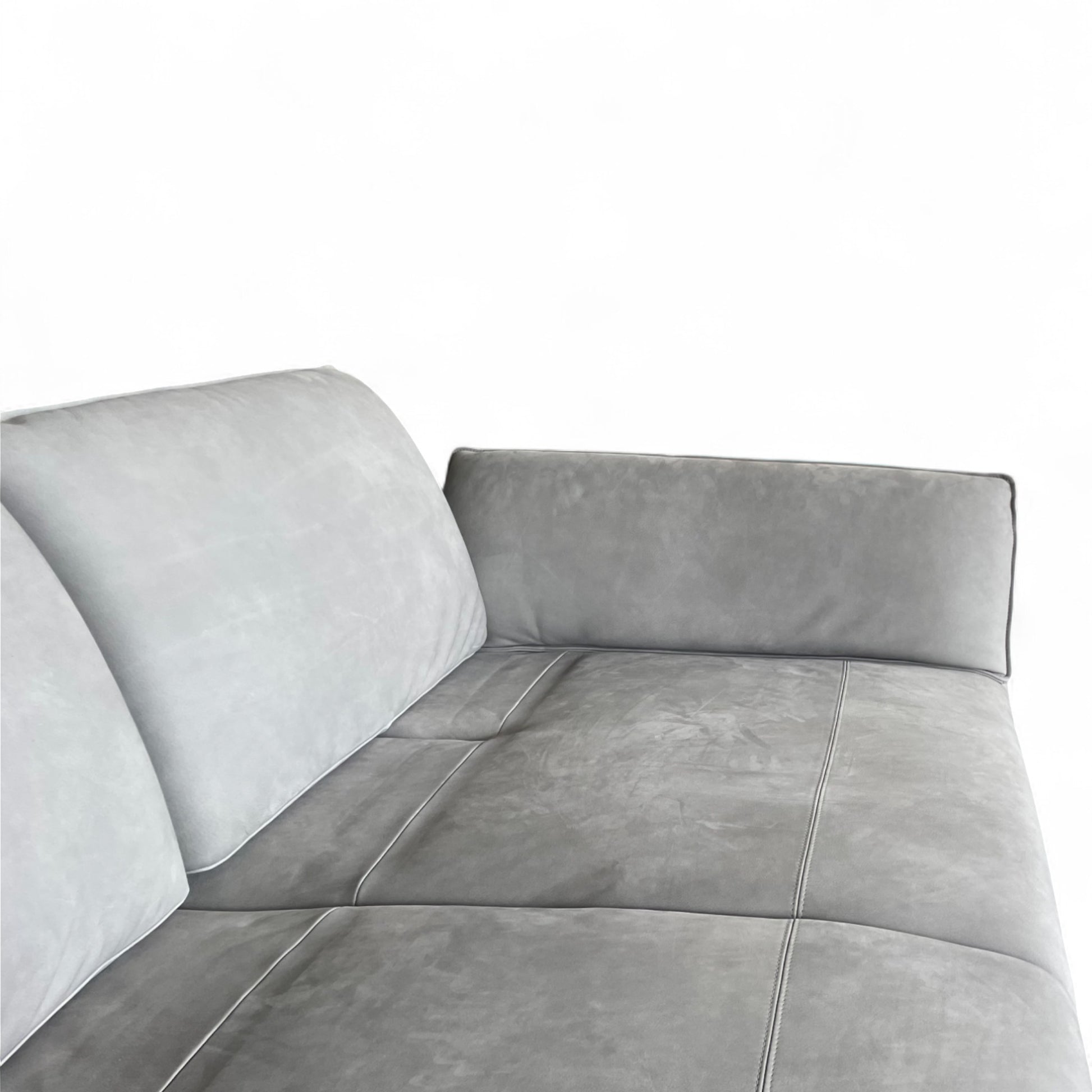 Ecksofa W.Schillig 16554 "fox" – Anilinleder Grau