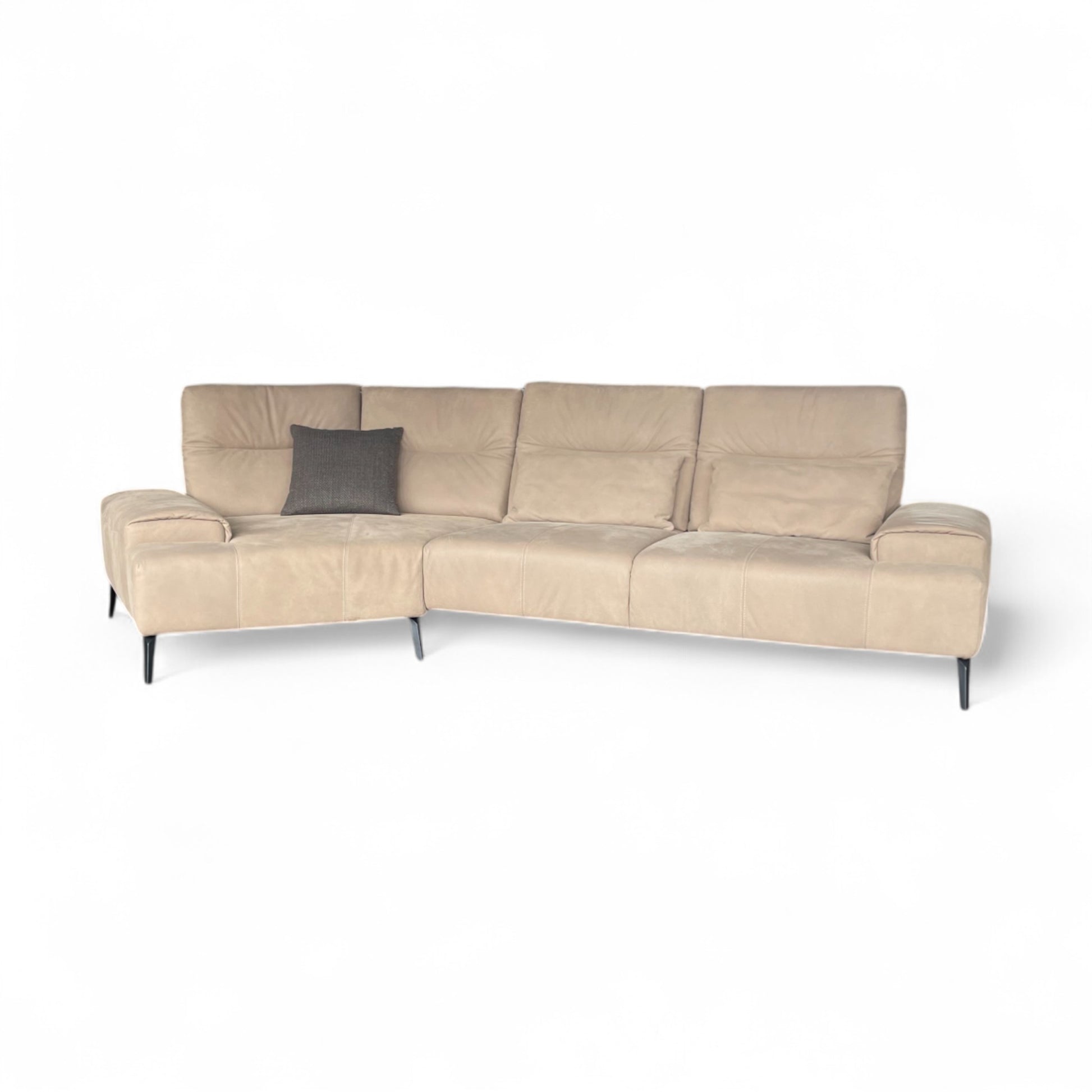 Ecksofa W.Schillig 16567 "caroline" – Leder Sand