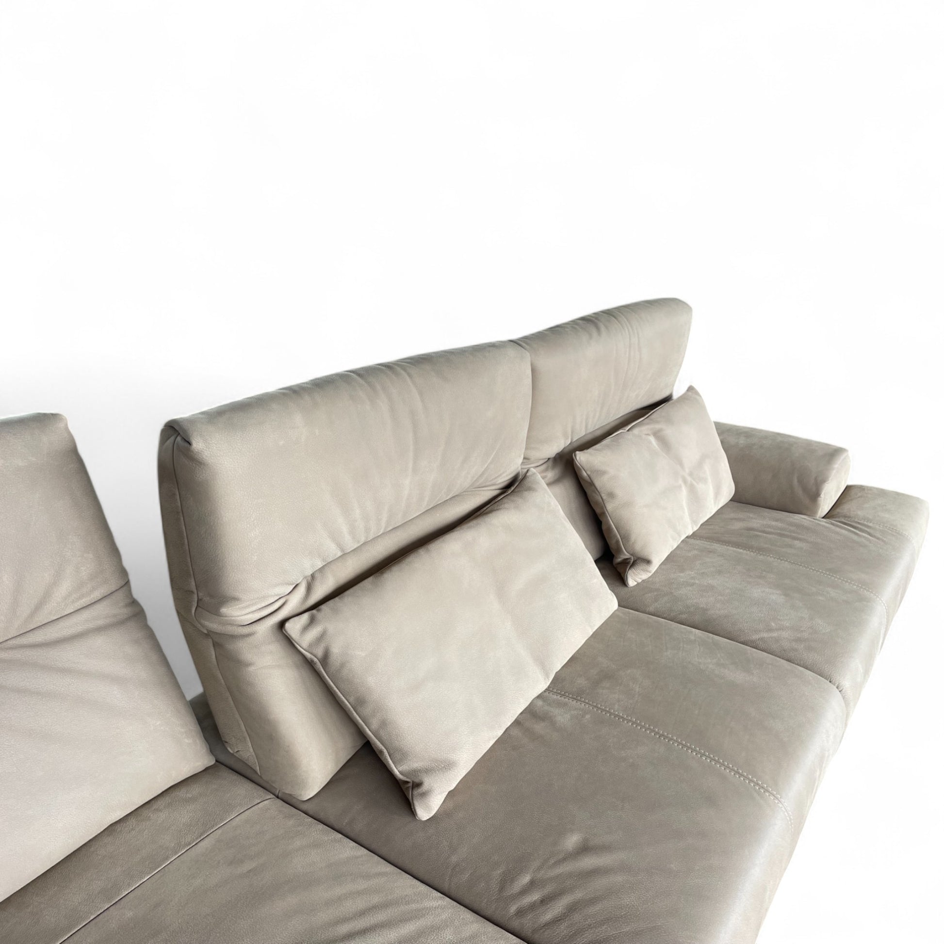 Ecksofa W.Schillig 16567 "caroline" – Leder Sand