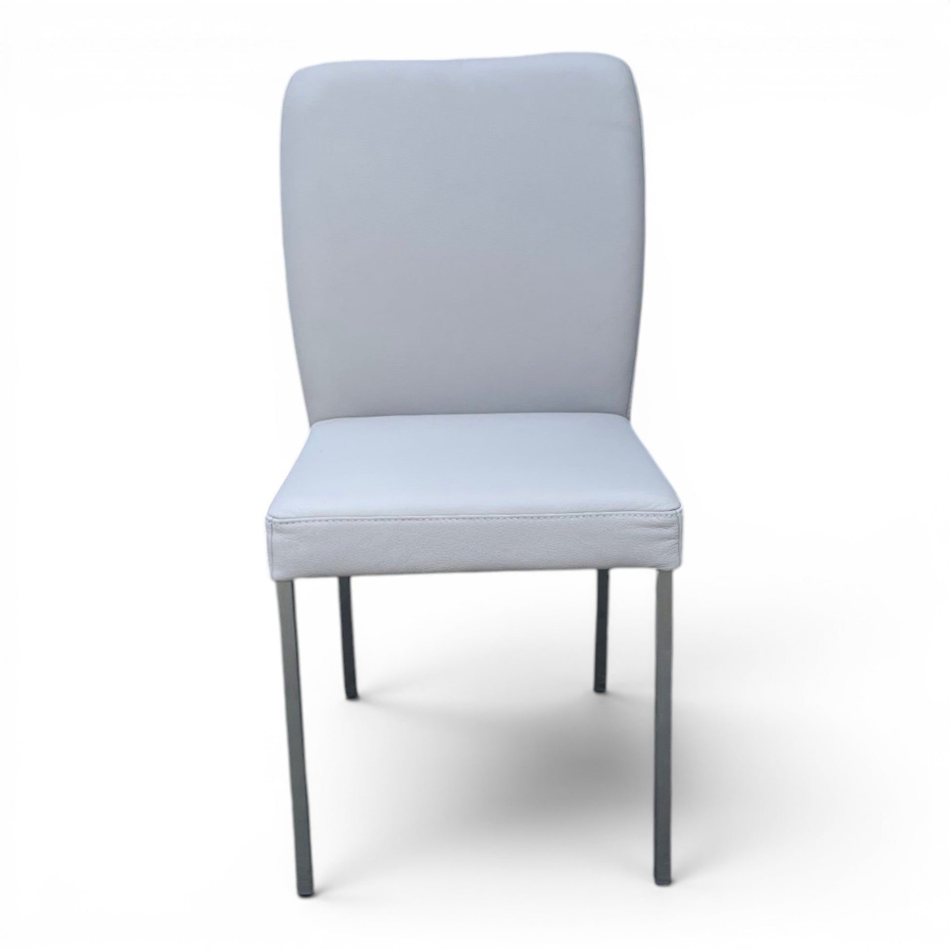4-Fuß Stuhl K+W 6195 - Longlife Leder Bronco Light Grey