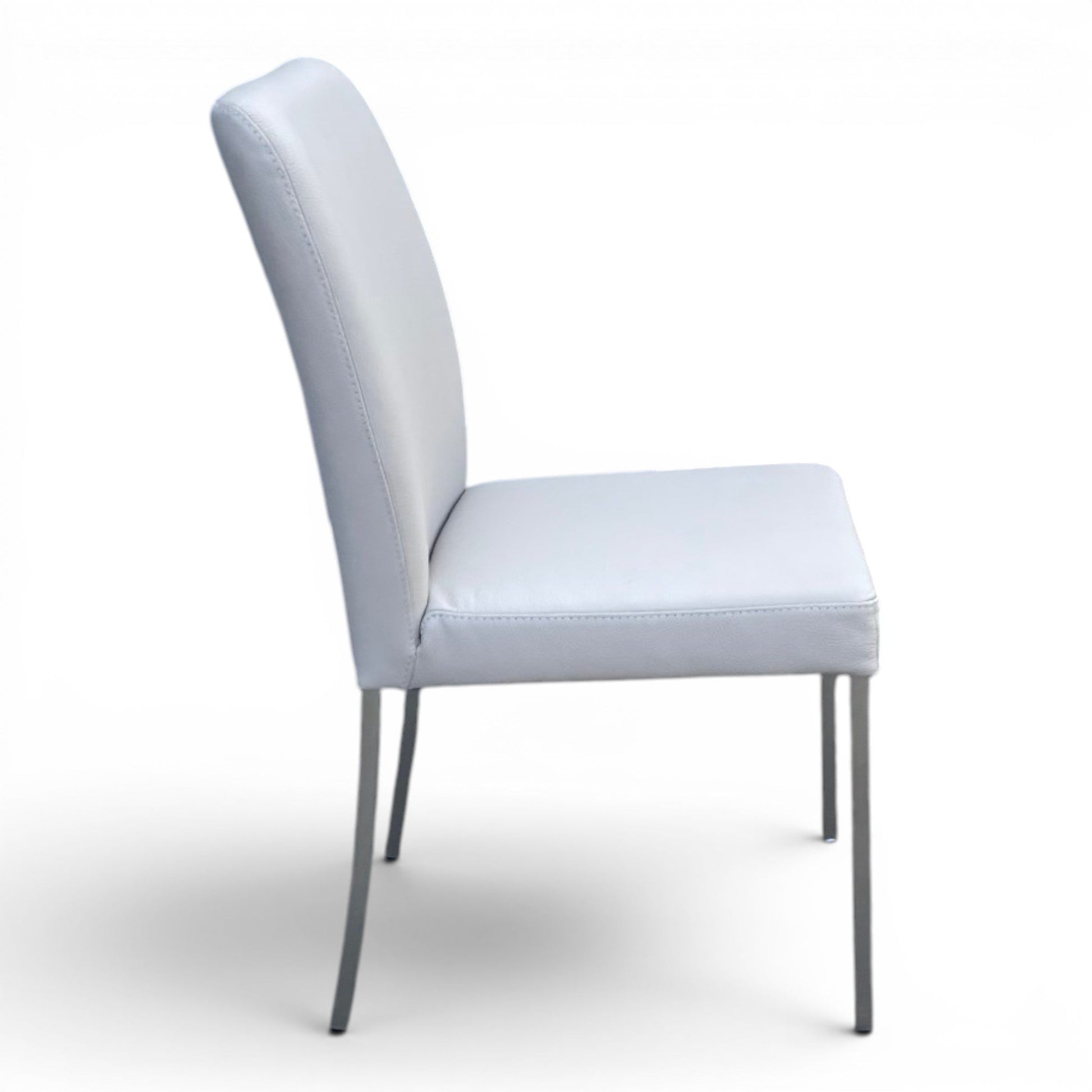 4-Fuß Stuhl K+W 6195 - Longlife Leder Bronco Light Grey