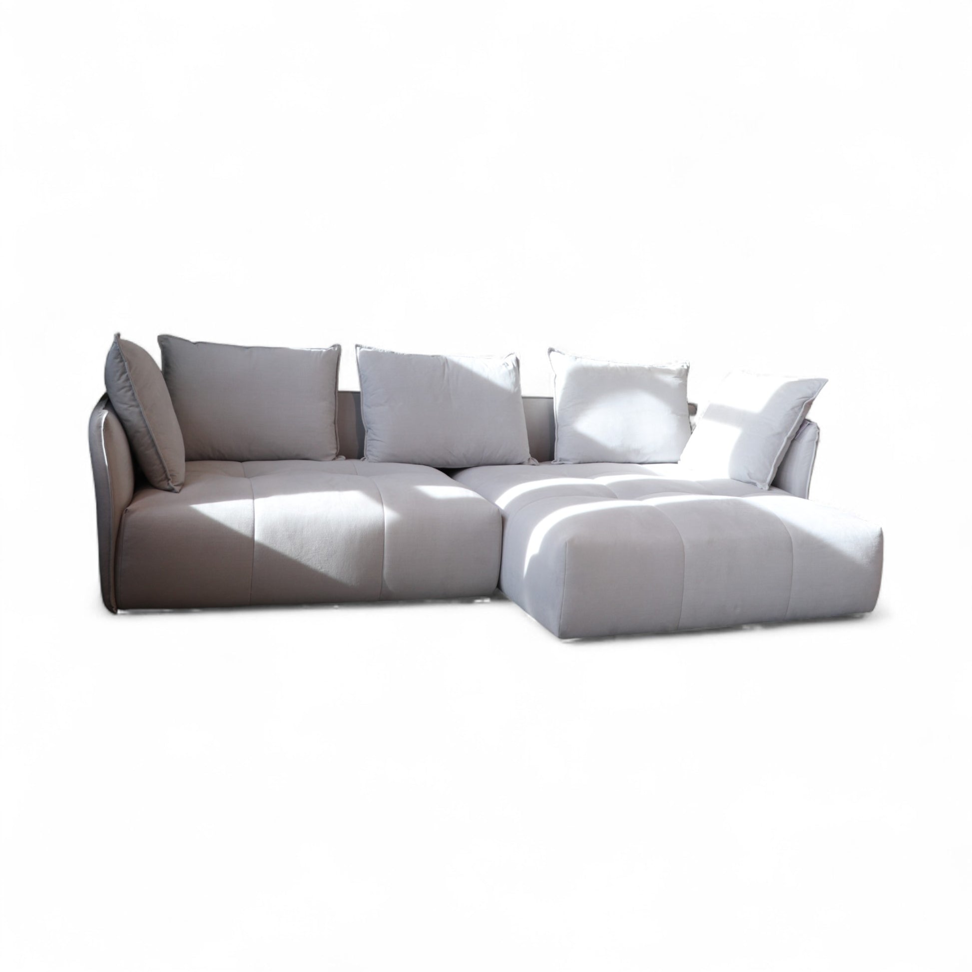 Ecksofa „West Side“ – Stoff Key West Light Grey