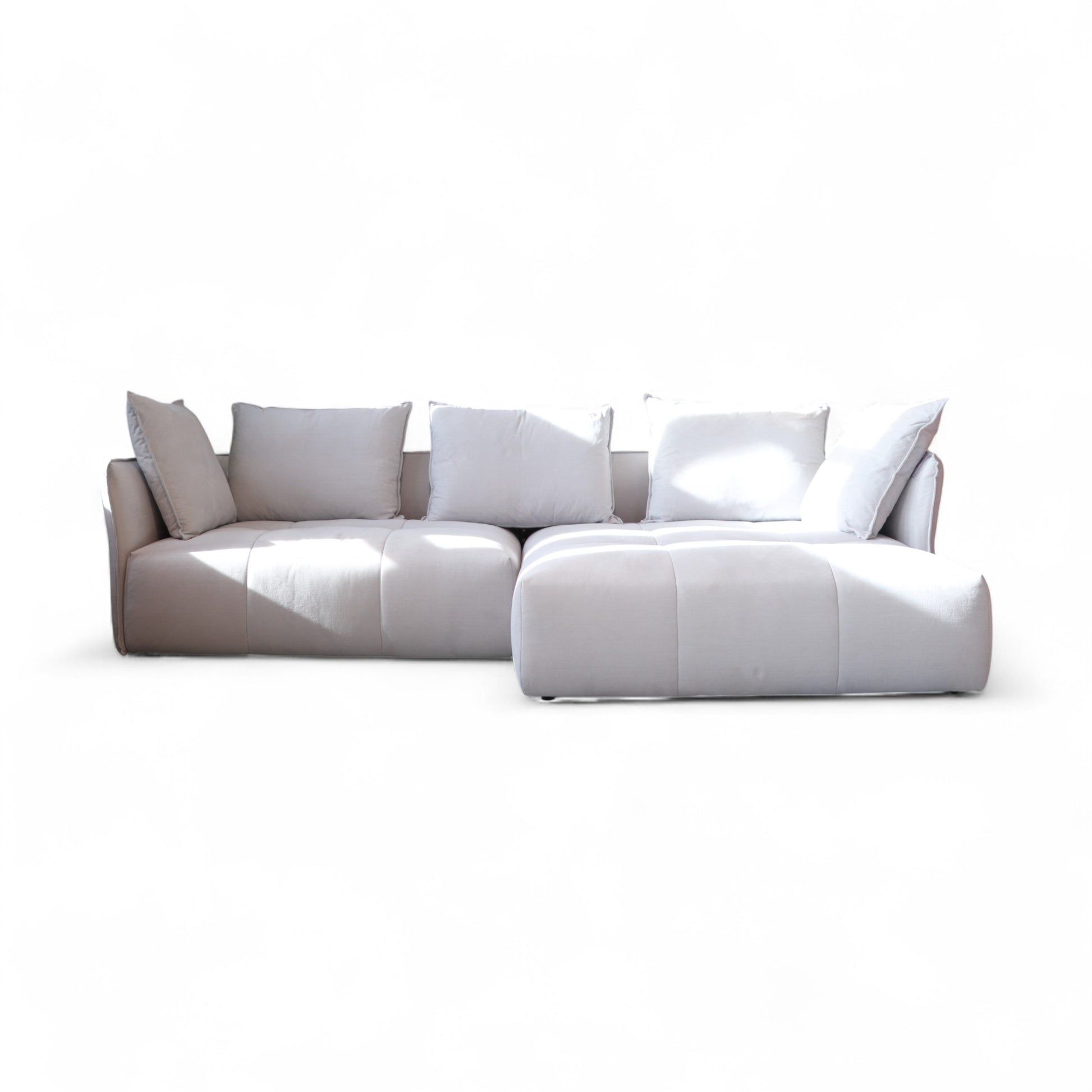 Ecksofa „West Side“ – Stoff Key West Light Grey