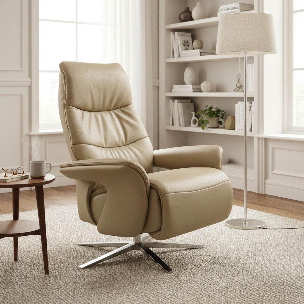 Sessel Himolla 7052 Easy-Swing – Longlife Leder Soft Stein, Manuell