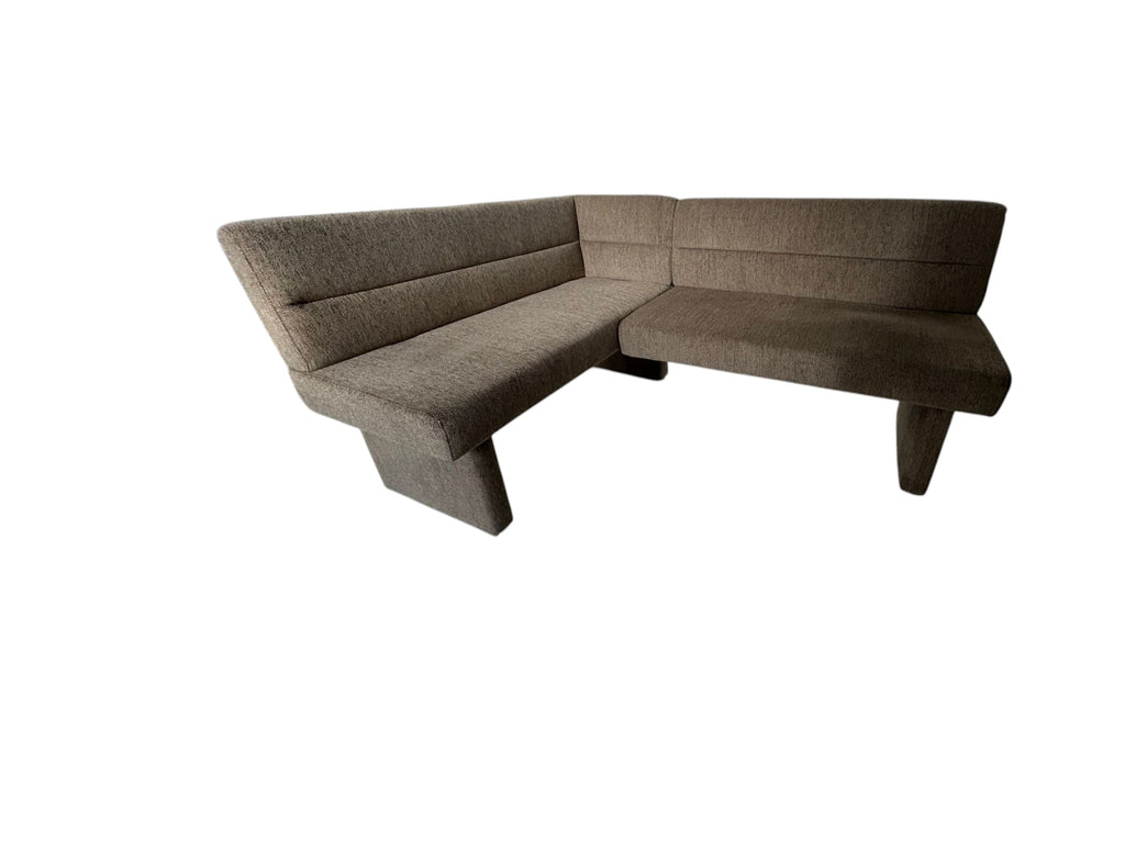 Eckbank K+W 4192 Game II 2-teilig 178x130 cm – Bezogene Beine, Stoff in Braun