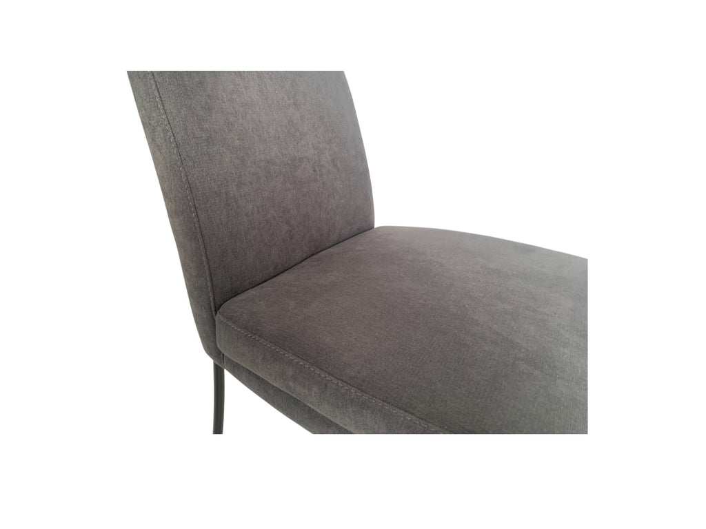 Stuhl K+W Kufenstuhl - Gestell Schwarz Matt, Stoff Anthrazit | Fotomuster | Exklusiver-Designstuhl