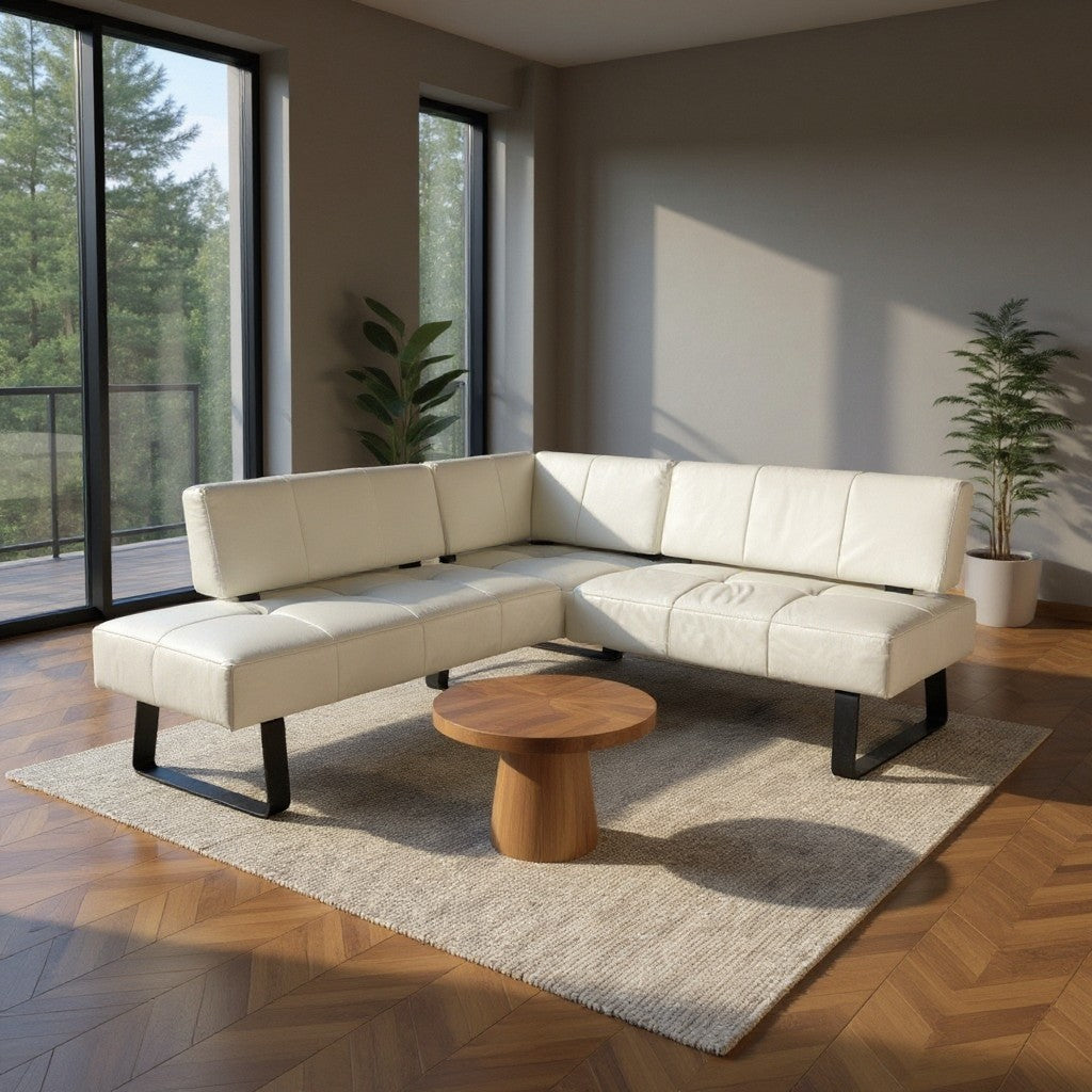 Eckbank K+W SPIDER II 7917 - Leder CASAY33 Bianco