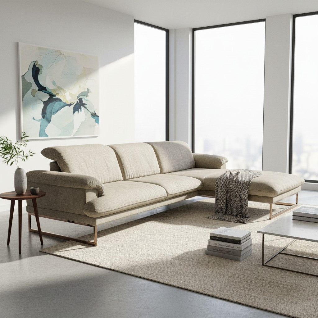 JOOP! 8153 Studio – Ecksofa in Velour Stone