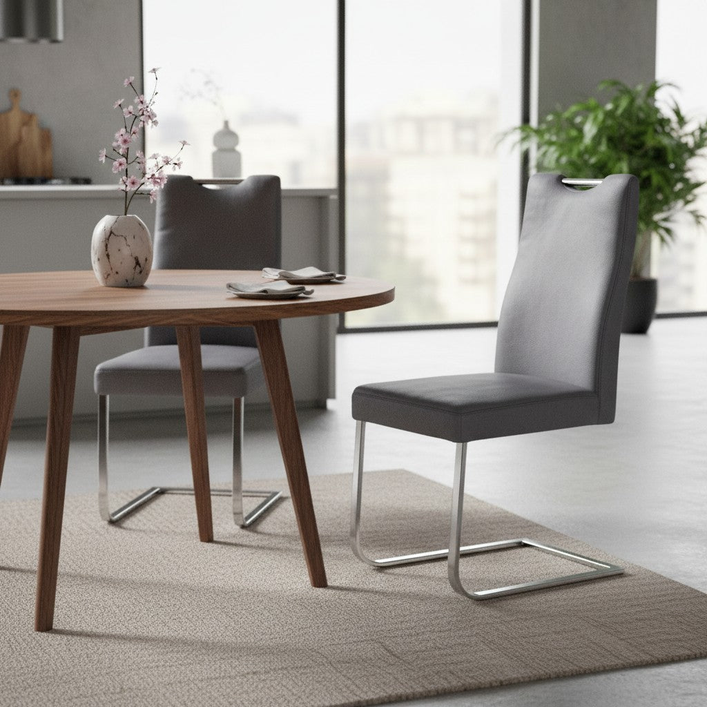 Freischwinger 2er Set K+W 6194 - Microfaser Darkgrey