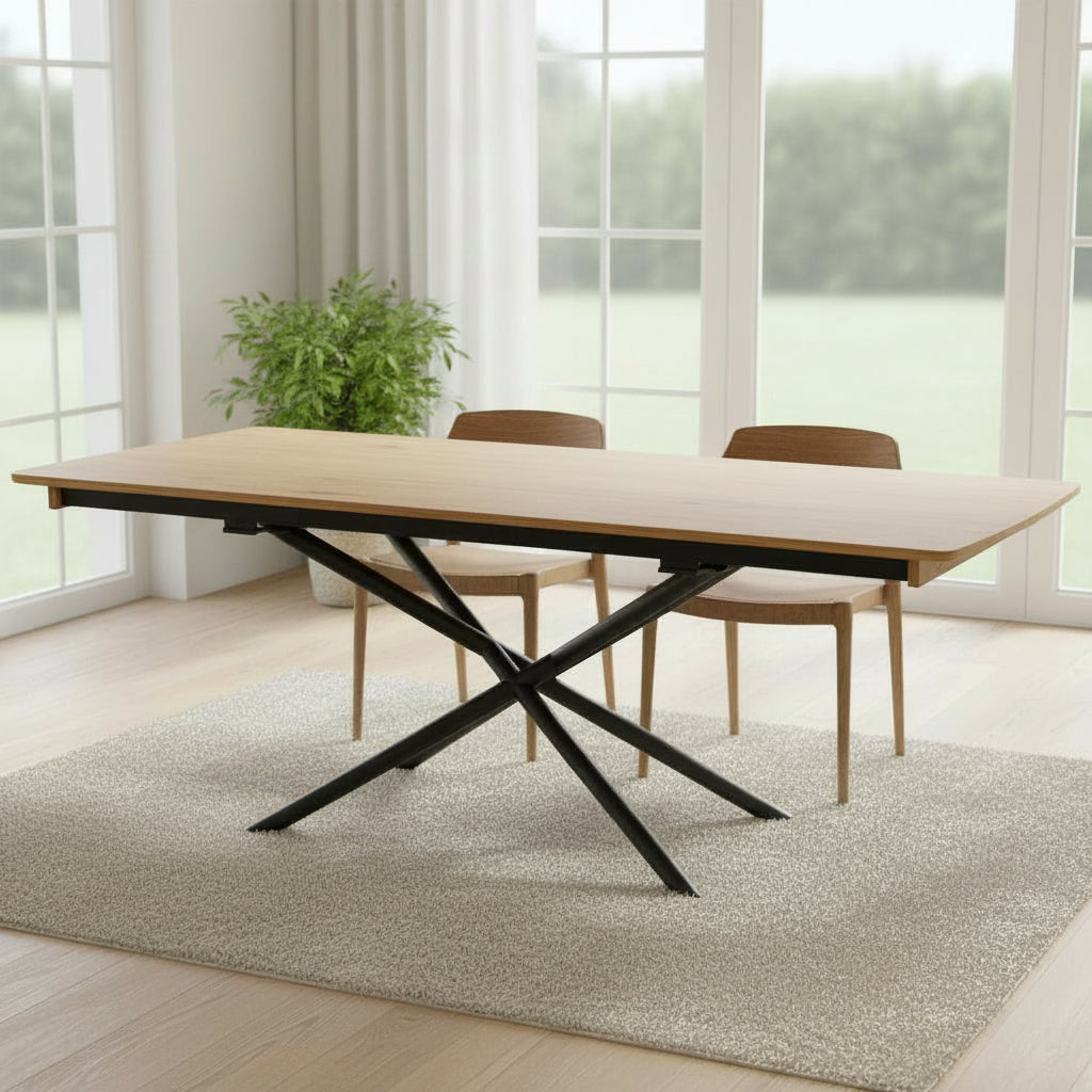 Lavida Paris Auszugstisch – Wildeiche Bianco (220×100 + 80 cm)