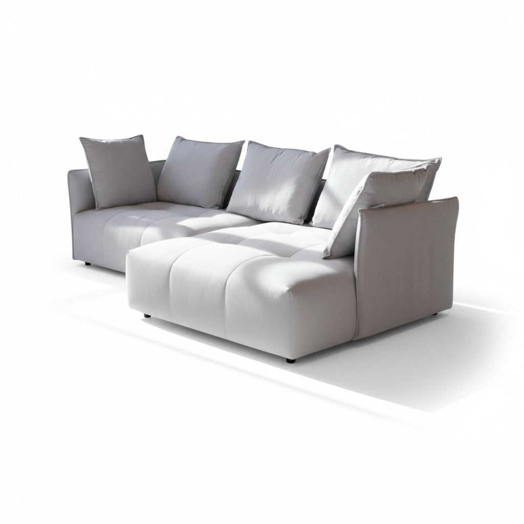 Ecksofa „West Side“ – Stoff Key West Light Grey